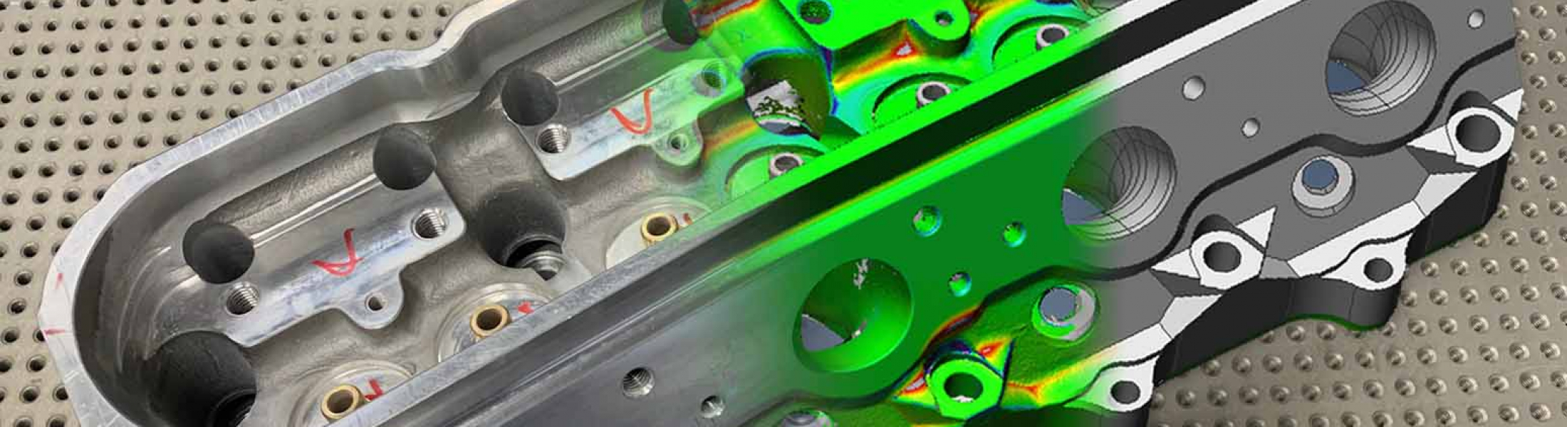 Cylinder Head Reverse Engineer Scan to CAD - Haven Metrology